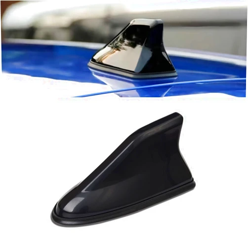 Sodcay 1 Pack Shark Fin Antenna Cover, Antenna Tail Modification Special, Replacement Car Roof Decorative Antenna Cap, for Car SUV Truck (Black)