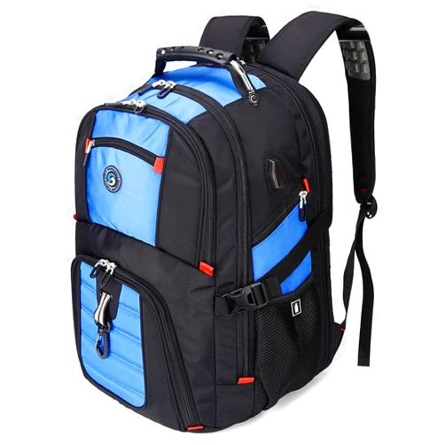 SHRRADOO Extra Large 50L Travel Laptop Backpack with USB Charging Port, College Backpack Airline Approved Business Work Bag Fits 17 Inch Computer for Men Women