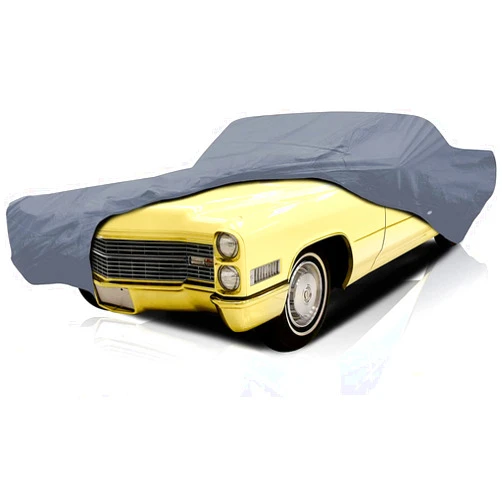CARDIZ 5 Layer Car Cover – for Cadillac DeVille 1959-1984 Coupe 2-Door Hardtop Convertible Semi Custom Fit Waterproof Full Coverage All Weather Windproof Scratch Resistant Outdoor Automobile