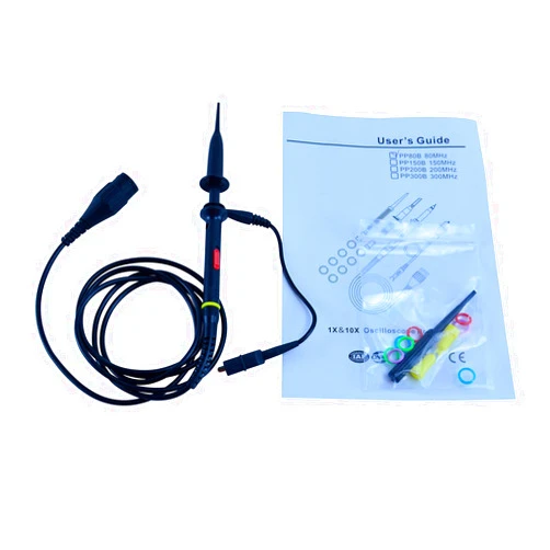Hantek Universal oscilloscope Probe with Accessories kit 80MHz Scope Clip with BNC to Minigrabber Test Leads 1X 10X (PP-80B)