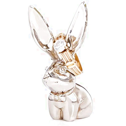 Pardao Bunny Ring Holder - Chrome Jewelry Ring Holder