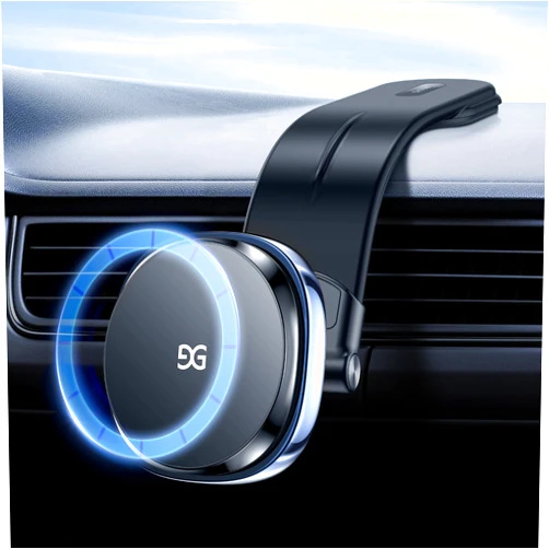 GUSGU Mount5 Car Phone Mount Charger with Built-in Fan, 15W Fast Charging Magnetic Wireless Car Charger, Universal for All Car Models, Compatible with iPhone 15/14/13/12 and All Other Phone Models.