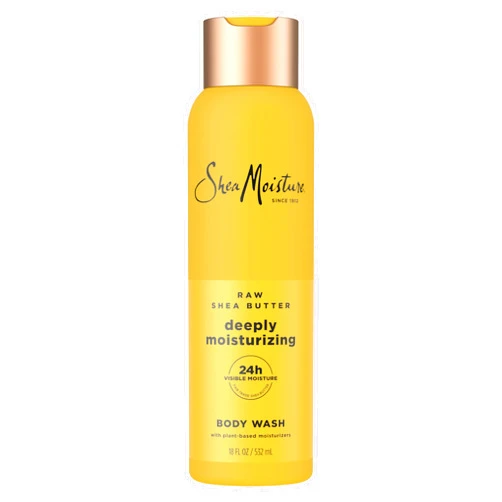 SheaMoisture Raw Shea Butter Body Wash Moisturize and Restore Deeply Moisturizing body wash for 24H Visible Moisture for Healthy, Glowing Skin 18 oz