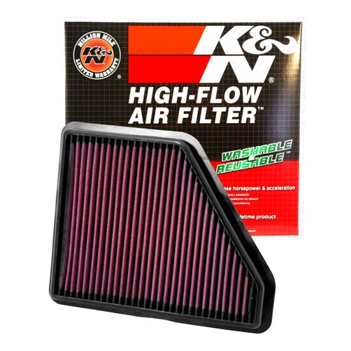 K&N High-Flow Original Lifetime Engine Air Filter: Increase Power & Acceleration, Washable, Premium, Replacement Car Air Filter: Compatible with 2010-2017 Chevy/GMC (Equinox, Terrain), 33-2439
