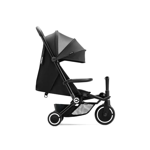 Smartrike Traveler Travel Stroller for Toddlers - Lightweight, Foldable & Compact Stroller with Near-Flat Recline, Onyx Black