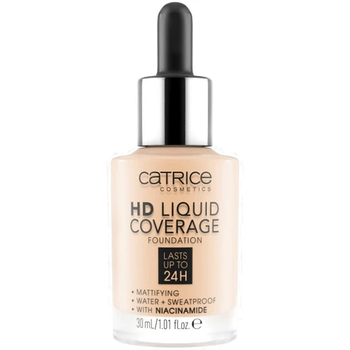Catrice | HD Liquid Coverage Foundation | High & Natural Coverage | Vegan & Cruelty Free (010 | Light Beige)