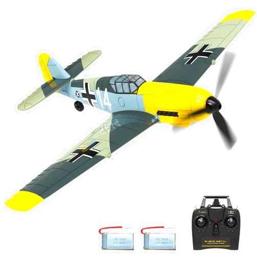 VOLANTEXRC RC Plane 4CH RC Airplane BF-109 Ready to Fly with Upgraded Canopy, Xpilot Stabilization System&One Key Aerobatic Function for Begginners, Adluts (761-11V2 RTF)