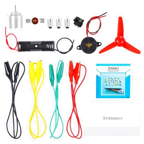 Sntieecr Electric Circuit Motor Kit, Educational Montessori Learning Kits for Kids DIY STEM Science Project