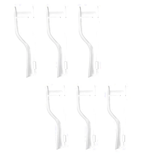Chris.W Travel Electric Toothbrush Heads Cover Plastic Protective Cap Case Compatible with Oral-B Long Dual-Heads Replacement Tooth Brush Heads(6 Pack) Clear