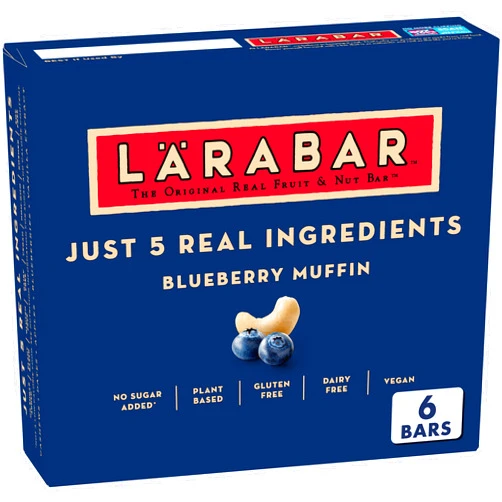 LÄRABAR Larabar Blueberry Muffin, Gluten Free Vegan Fruit & Nut Bars, 6 ct