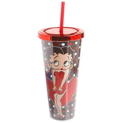 Spoontiques Betty Boop Foil Cup w/Straw