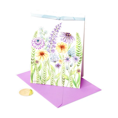 Papyrus Blank Card - Designed by Bella Pilar (Wildflowers)