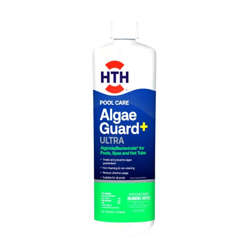 HTH 67244 Swimming Pool Care Algae Guard Ultra - Long Lasting Formula, Eliminates & Prevents Green, Black, and Mustard Algae, Fast Acting & Effective Swimming Pool Chemical, 32oz