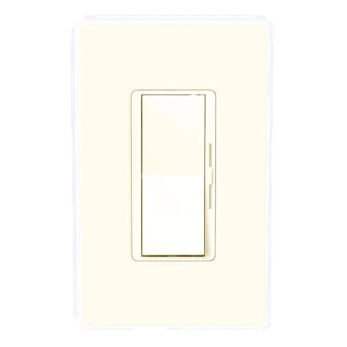 Lutron Diva LED+ Dimmer for Dimmable LED, Halogen and Incandescent Bulbs with Wallplate | 150W/Single-Pole or 3-Way | DVWCL-153PH-AL | Almond