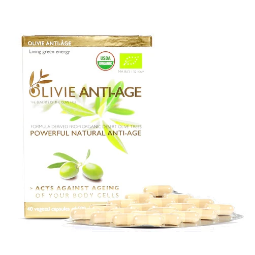 OLIVIE LES BIENFAITS DE L'OLIVIER Organic Antioxidant Polyphenols Rich Olive Leaf Extract Supplement Capsules Olivie | Hydroxytyrosol Oleuropein Anti Aging Supplement | 40 Capsules