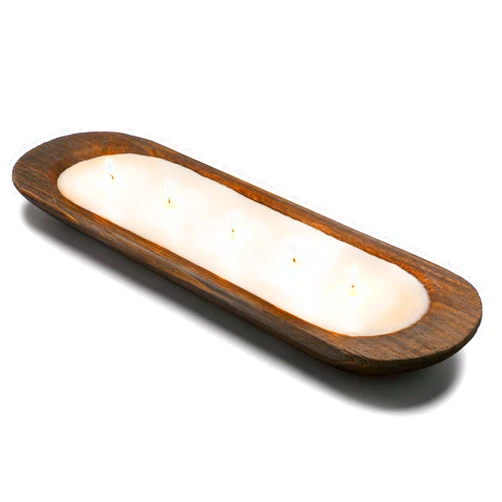 Weysat Wooden Dough Bowl Candles Scented Farmhouse Dough Bowl Candles Dough Bowls for Candle Making Soy Wax Wooden Candle for Farmhouse Decoration Coffee Table Centerpiece (Boat,20 Inch)