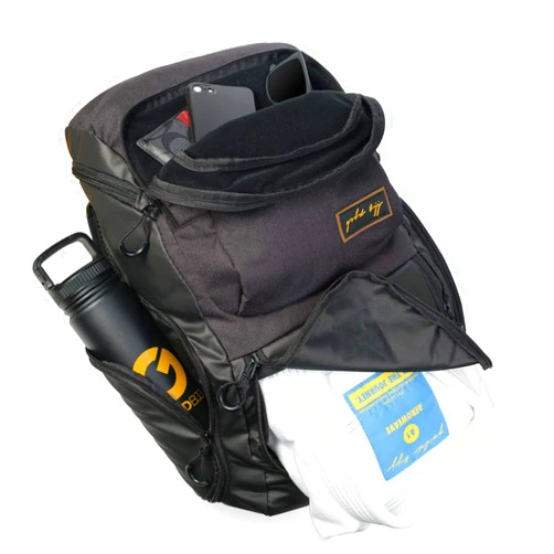 Gold BJJ Jiu Jitsu Backpack - Heavy Duty Gym Bag with Waterproof Gi Pocket
