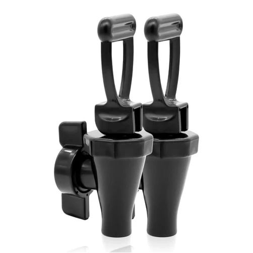 LERGNA 03260.0002 Replacement Faucet Kit for Tea Dispenser, Spigot Replacement for Tea Urn, Tea Spout/Nozzle with Wing Nut and C-Ring, 3 Packs, Black