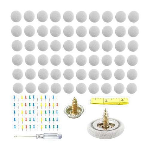 Dickno 60 PCS Car Roof Headliner Repair Kit, Auto Roof Snap Rivets Retainer with Installation Tool, Interior Ceiling Sagging Headliner Cloth Fixing Repair Buckle for All Vehicles (Gray Flannel)