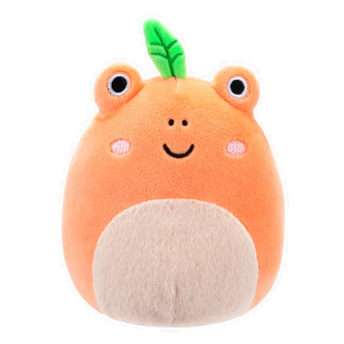 Squishmallows Original 5-Inch Fatima Peach Frog with Fuzzy Belly - Official Jazwares Plush