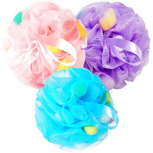 Carrie Joe Bath Loofah Sponge Soft Mesh Shower Puffs for Body Wash Bath Sponge Body Scrub for Women & Men Body Exfoliator-Bathing Accessories