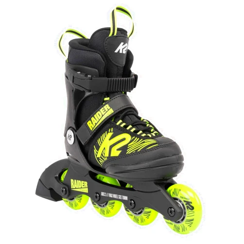 K2 Raider Black-Lime Boys Adjustable Inline Skates