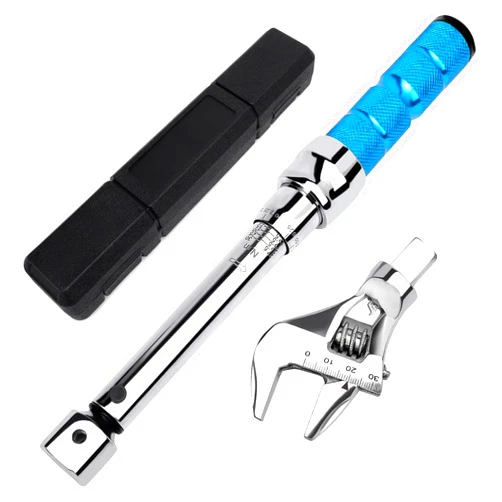COTOUXKER Adjustable Torque Wrench, 5 to 30 Nm 30mm Open End Torque Wrench with Click and Changeable Head for Hvac Mini Split and Refrigeration System
