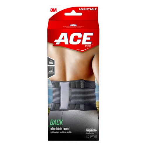 ACE Back Brace, Doctor Developed, Adjustable, Black