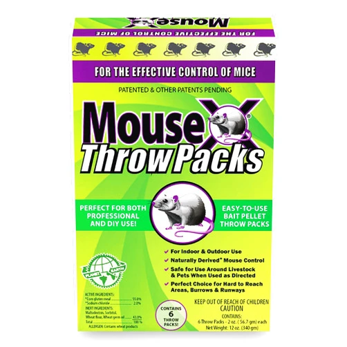 MouseX Throw Packs- for All Species of Rats Mice Safe Around Pets