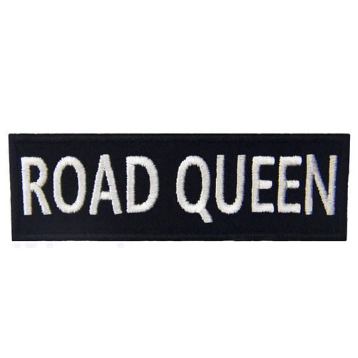 EmbTao Road Queen Patch Funny Badge Embroidered Biker Applique Iron On Sew On Emblem