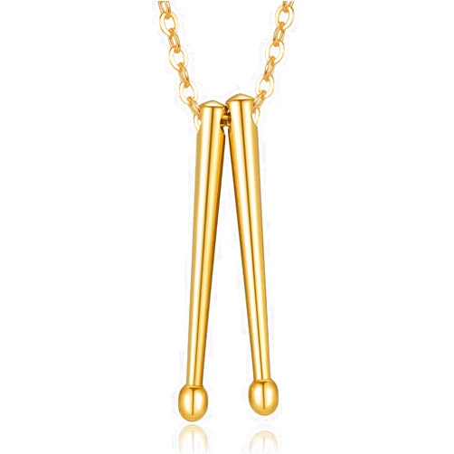 AZFVBQL Rock Drumstick Pendant Necklace for Men Drummer Gifts Stainless steel Drum Stick Necklaces