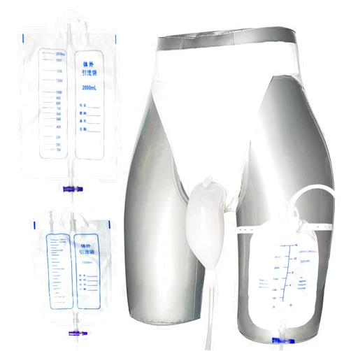 Wellgood Reusable Urine Leg Bag for Men Drainage Collection System Plus 2 Portable Silicone Catheter Bag (1000ml & 2000ml)