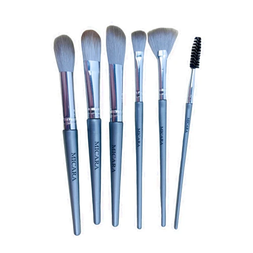 MICARA Cosmetic Brush, 6 pcs, Eyeshadow Brush, Blush Brush, Concealer Brush and Foundation Brush