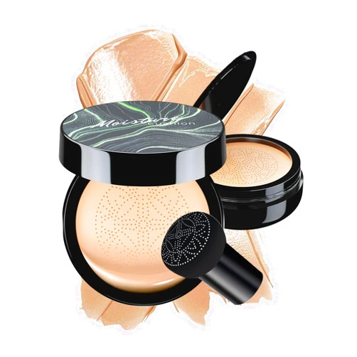 OETUIOW Mushroom Head Air Cushion CC Cream - BB Cream Face Makeup Foundation for Mature Skin Moisturizing Concealer Brighten Long-Lasting, Even Skin Tone for All Skin Types, Natural Color