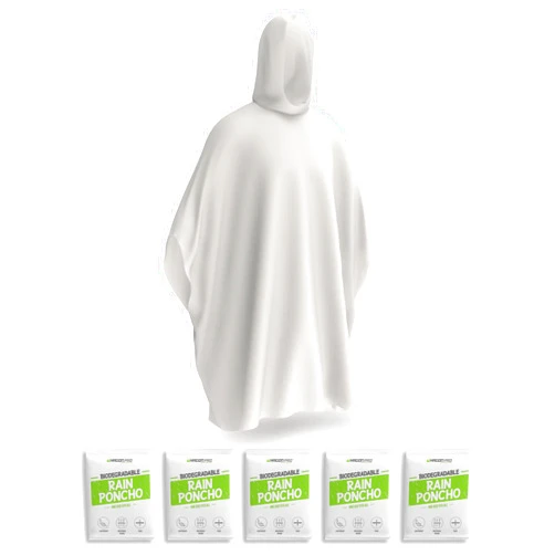 Hagon PRO Disposable Rain Ponchos for Adults (5 Pack)