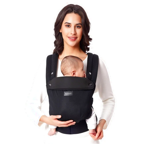 Momcozy Breathable Mesh Baby Carrier, Ergonomic and Lightweight Infant Carrier for 7-44lbs with Enhanced Lumbar Support, All Day Comfort for Hands-Free Parenting, Air Mesh-Black