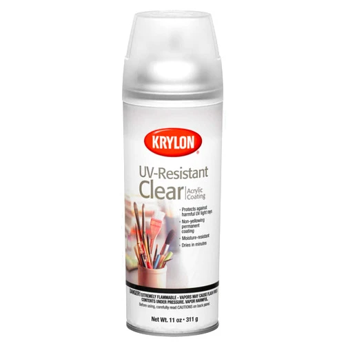 Krylon 11 oz. Clear Matte Spray Cans - UV and Moisture-Resistant Spray Clear Glaze for Wood, Metal, Plastic, Paper, Bisque - Bulk 8 Pack