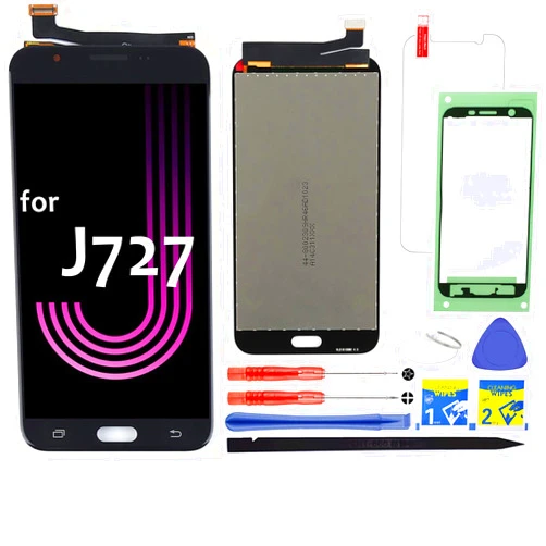 IFixmate for Samsung Galaxy J7 Screen Replacement LCD Display Touch Digitizer Assembly (Black) for J727 2017 Prime SM-J727U J727T J727T1 J727R4 Sky Pro S727VL S737TL J727A (Not for J727P, J727V, J727R, J727S)