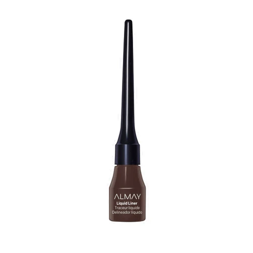 Almay Liquid Eyeliner, Waterproof, Fade-Proof Eye Makeup, Easy-to-Apply Liner Brush (Packaging May Vary), 222 Brown