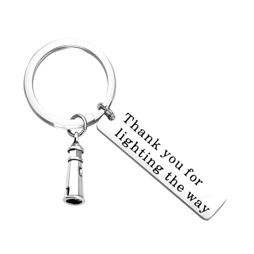 Gzrlyf Teacher Appreciation Keychain Lighthouse Gifts Thank You for Lighting The Way Thank You Gifts for Mentor Principal