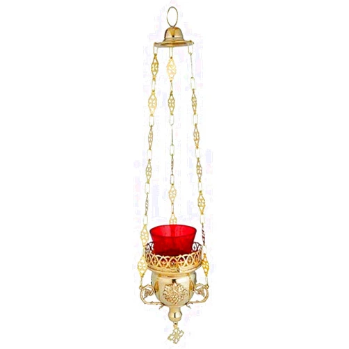 Christian Brands Hanging Sanctuary Lamp with Ruby Glass