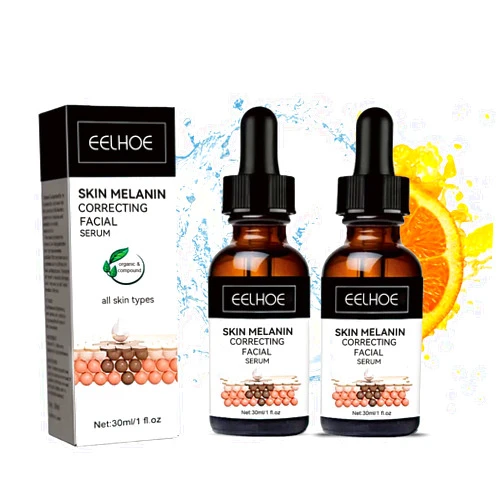 Baicai 2PCS EELHOE Melanin Correcting Facial Serum, Dark Spot Correcting Glow Serum, Mild and Not Stimulating for Any Part