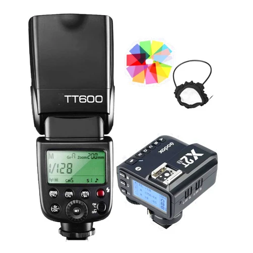 Godox TT600 HSS 1/8000S 2.4G Wireless GN60 Flash Speedlite Built in Godox X System Receiver with X2T-N Trigger Transmitter Compatible Nikon Camera