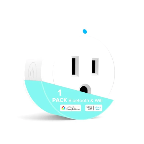 LEDMUNDO Smart Plug, WiFi Outlet Compatible with Alexa and Google Assistant, Mini Smart Plugs with Schedule Function & Remote Control, No Hub Required, ETL & FCC Certified, 2.4G WiFi Only, 1 Pack