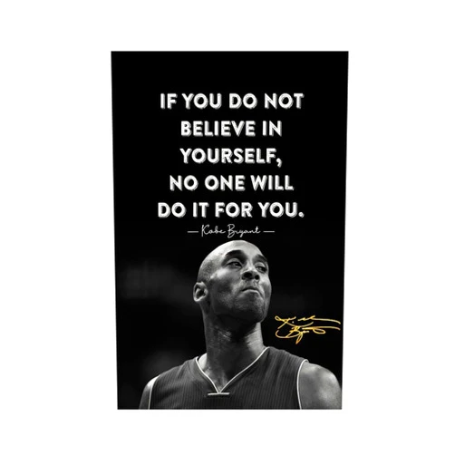 ZYAURA Bryant Motivational Basketball Poster 2 Canvas Poster Bedroom Decor Landscape Office Room Decor Gift Unframe:12x18inch(30x45cm)