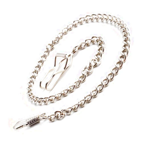 BOSHIYA Clip Pocket Watch Chain for Men Vintage Metal Alloy Albert Vest Chain 14.9 Inch Pocket Watch Chains Link