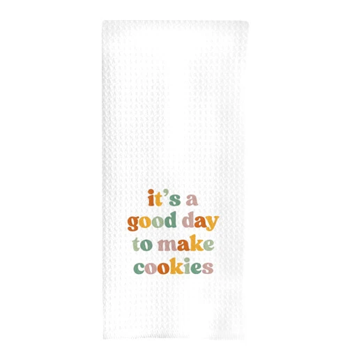 Uinwk Baking Gifts Kitchen Towels, Gifts for Bakers Cookie Lovers Cooks Dish Tea Towel for Kitchen Baking, It's a Good Day to Make Cookies Hand Towels, 16x24