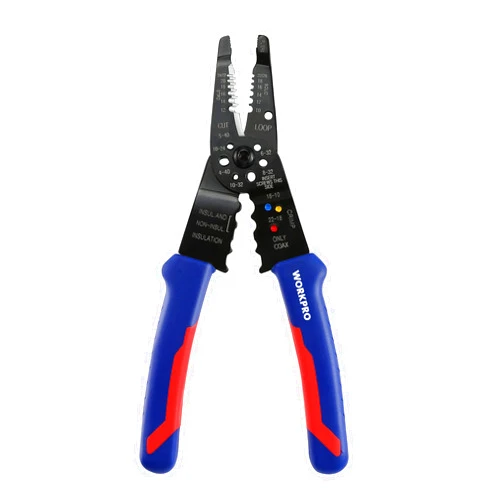 WORKPRO 8-Inch Wire Stripper, Multi-Tool Wire Cutter for Stripping, Cutting and Crimping, W091033AE