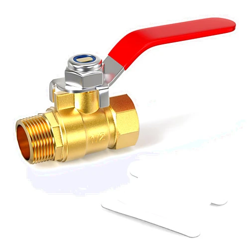 GASHER 1PCS 1/2 Inch Brass Mini Ball Valve, Shut Off Valve, 1/2 Inch Male x Female NPT Thread Pipe Fitting
