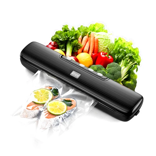Kitchen in the box Vacuum Sealer Machine,Kitchen in the box Food Sealer Machine for Food Storage,Dry/Wet/Seal/Vac/External Vac Modes & 5 Sealing Temperatures,Automatic Air Sealer with 15Pcs Vacuum Seal Bags,Black